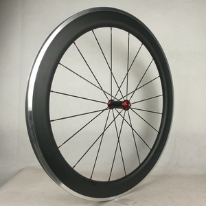 28インチ自転車合金カーボンホイールセット60mmカーボン合金クリンチャーホイールセット中国カーボンホイール合金ブレーキ面700C - Product Image 4