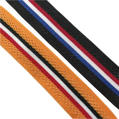 Ruban poly multicolore à mailles, 1 rouleau, à tricoter, multicolore, garniture de sport, tissée, arc-en-ciel