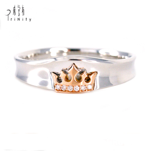 แหวนมงกุฎทองคำแท้ 18K คุณภาพสูง ดีไซน์ทันสมัย ประดับเพชรแท้ธรรมชาติ สำหรับงานแต่งงานหรือเป็นของขวัญสำหรับผู้หญิง - Product Image 1