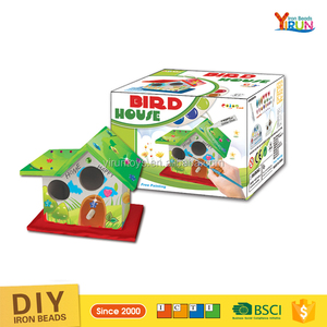JM028364 juguetes educativos para niños acuarela bricolaje <span class=keywords><strong>casa</strong></span> de madera del pájaro pintura hecho a mano para niños - Product Image 2