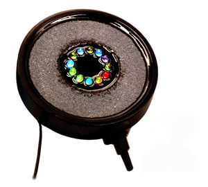 12 Kleuren Veranderen <span class=keywords><strong>Aquarium</strong></span> <span class=keywords><strong>Aquarium</strong></span> Decoraties Accessoires Bubble Schijf Lucht Steen Met Onderwater <span class=keywords><strong>Led</strong></span> Licht - Product Image 1