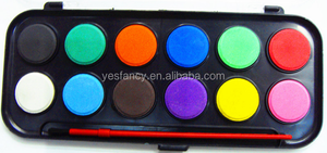Meilleur 12 couleurs étudiants <span class=keywords><strong>aquarelle</strong></span> gâteau ensemble OEM d'eau acceptées couleur <span class=keywords><strong>peinture</strong></span> par <span class=keywords><strong>numéro</strong></span> - Product Image 2