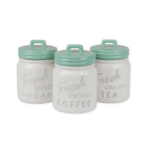 Kitchen <strong>Container</strong> Sets Storage Jar Ceramic <strong>Flour</strong> Tea Sugar Coffee Canister - Product Image 1