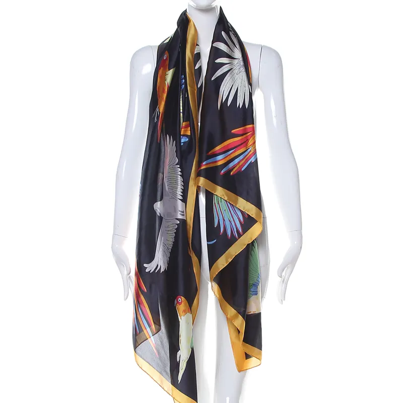 Alibaba China personalizada señora girl caliente bufanda de seda fabricante doble cara bufanda de seda larga