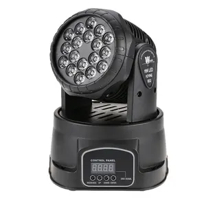 18*3W LED yıkama hareket kafa ışın ışıkları RGB DMX kontrol LED Pro hareket kafa lambaları