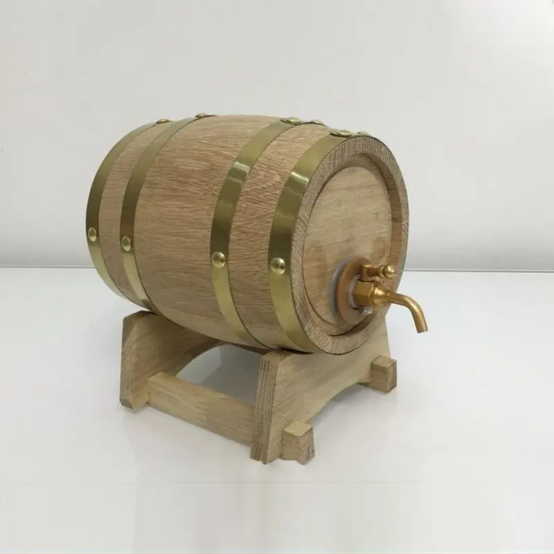 Customロゴソリッドオーク木製ワイン樽バレル用