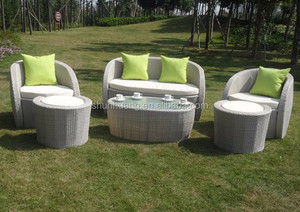 Muebles de mimbre populares, sofá de esquina de mimbre para jardín - Product Image 3