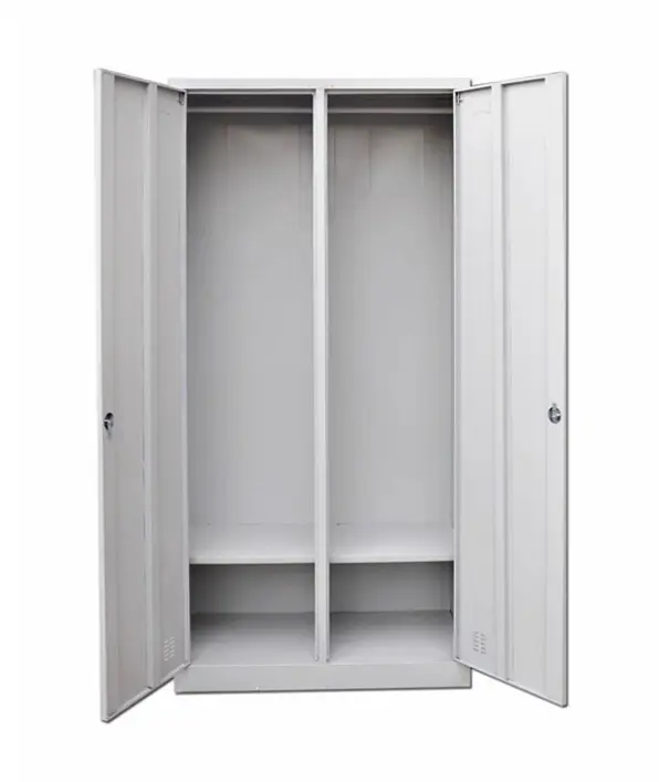 Desain kabinet almirah baja ruang tamu lemari pakaian 2 pintu dengan cermin