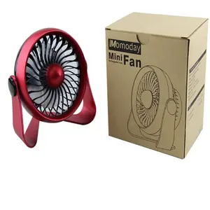 Metallic red mini smart desk fan di imballaggio corriere di trasporto contenitore di batteria Ricaricabile fan scatola di imballaggio