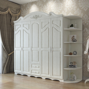 Home <strong>Portable</strong> <strong>Wardrobe</strong> Clothes 5 Door MDF Bedroom Armoire <strong>Wardrobe</strong> Customized White Mdf <strong>Wardrobe</strong> with Drawers and Mirror - Product Image 2