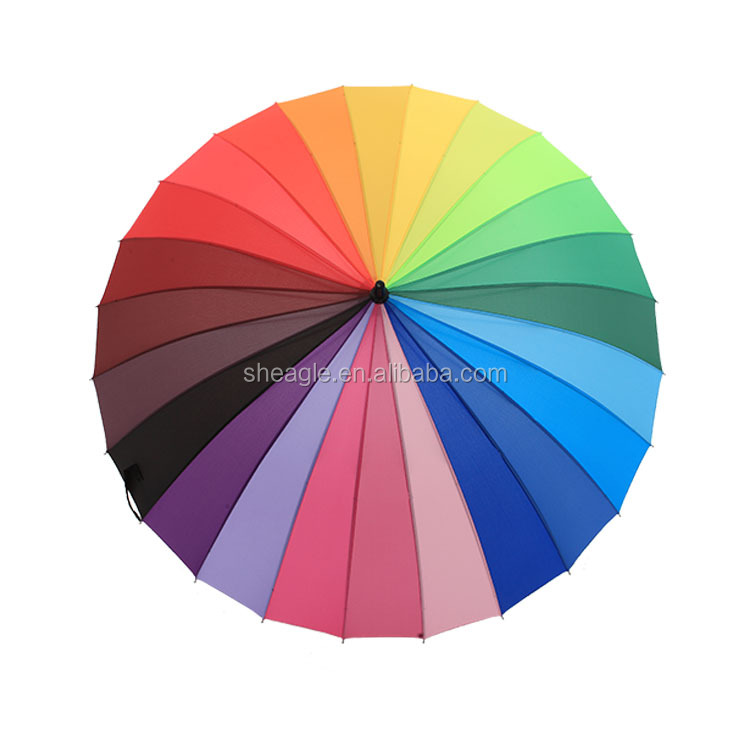 Высококачественный яркий рекламный прямой зонт с фотографией 7 видов цветов