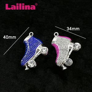 Liontin Sepatu Roda Kristal Berlian Imitasi 3D Kualitas Tinggi - Product Image 5