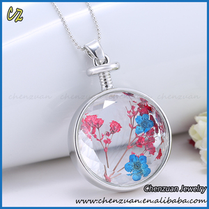 New Handmade Jewelry Dry <strong>Flower</strong> <strong>Necklace</strong>, Resin <strong>Necklace</strong> <strong>Pressed</strong> <strong>Flowers</strong>, Real Dried <strong>Flower</strong> Pendants <strong>Necklace</strong> - Product Image 3