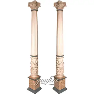 Marble Stone Roman Column Square Building Design Pillar