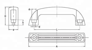OEM Endüstriyel Köprü şekli kolu Plastik ABS takviyeli naylon U şekli kaynak makinesi aracı aksesuar çekme kolu - Product Image 6