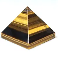 Piedra de ojo de tigre Natural, cuarzo, cristal mágico, geomancia, curación de pirámide, venta al por mayor