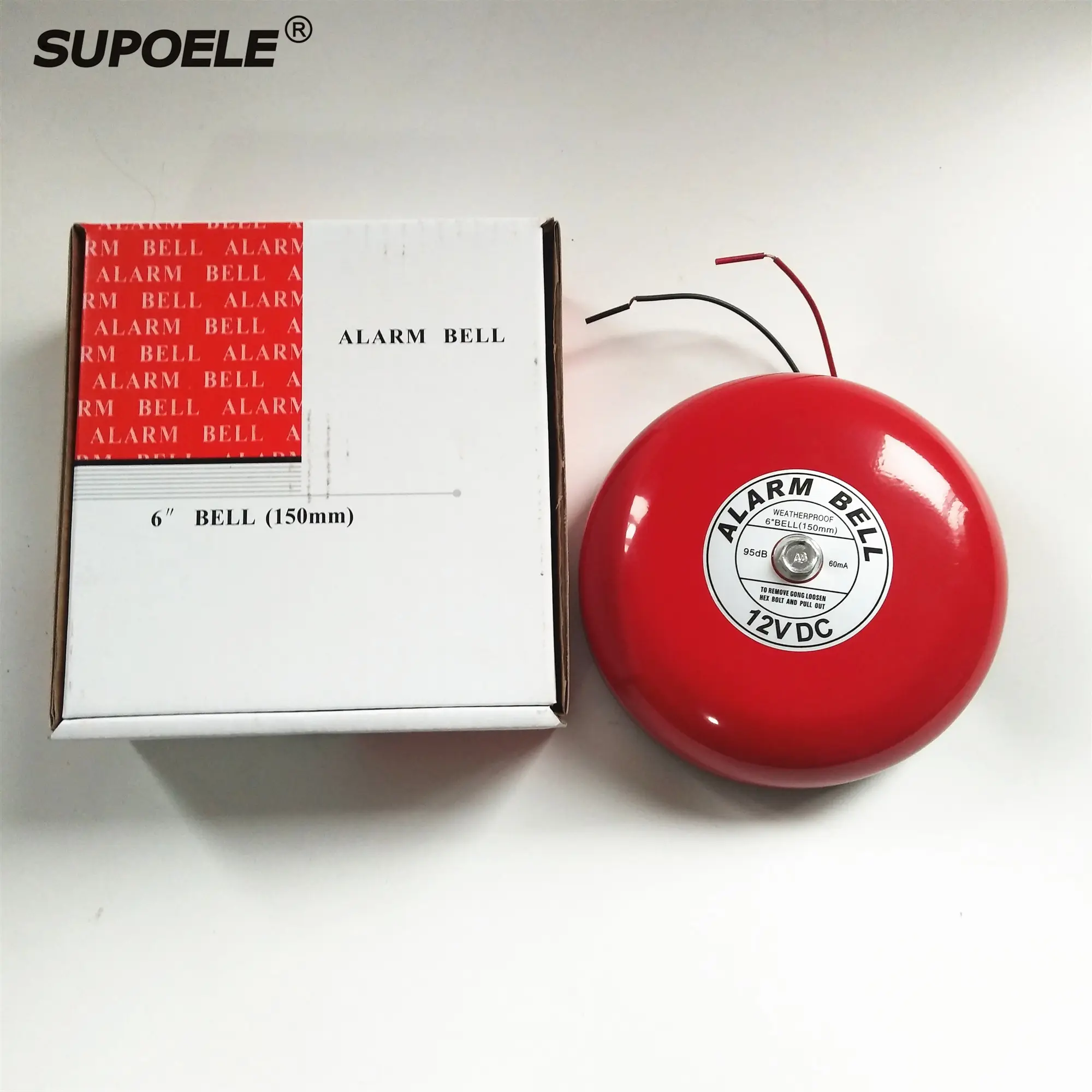 CB-6B 6 Inch 150mm DC 12V Aluminum Base Fire Alarm Bell