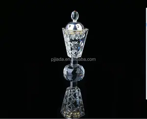Wholesale Family Use Beautiful Crystal Censer Essential Oil Bottle Muslim Crafts Censer Crystal Incense Burner