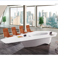 U forme designer moderne solide surface chaise chambre en cuir meubles prise président conseil réunion bureau blanc table de conférence