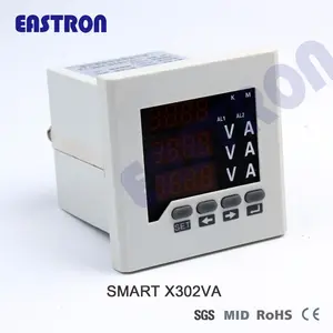 Смарт-X302VA трехфазный цифровой вольтметр напряжения и амперметр переменного тока измерительный прибор, Ампер метр, измеритель величины тока, 96*96