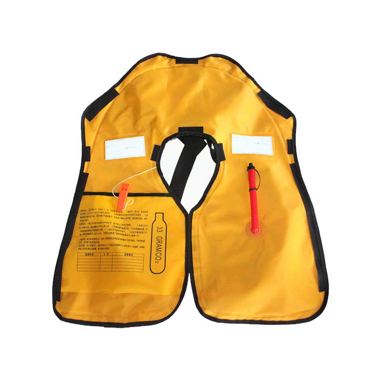 Желтый морской Автоматический надувной спасательный жилет