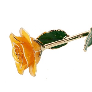 Amour éternel rose plongé dans 24 k or jaune couleur fleur pour la <span class=keywords><strong>fête</strong></span> <span class=keywords><strong>des</strong></span> <span class=keywords><strong>pères</strong></span>, naissances, cadeaux de noël et la décoration intérieure - Product Image 2