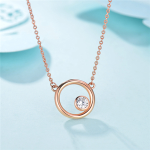 Qings placcato oro rosa madre e bambino <span class=keywords><strong>collana</strong></span> in argento Sterling 925 gioielli collane di gioielli di moda collane di gioielleria raffinata - Product Image 4