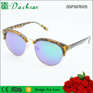 Classic demi marrón espejo recubrimiento azul de inyección de plástico gafas de sol para hombre - Product Image 1
