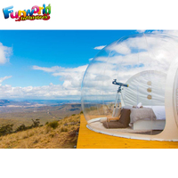 Dôme de fête en PVC de 5 m de diamètre pour l'extérieur, salle de restaurant, hôtel, igloo transparent gonflable, tente à bulles transparente pour le camping