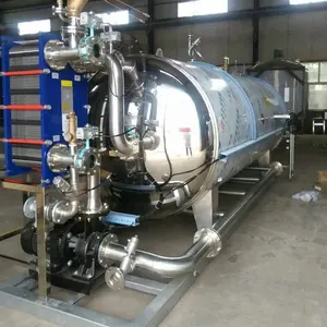 Máquina esterilizadora de retorta de procesamiento de leche de coco para botella de plástico