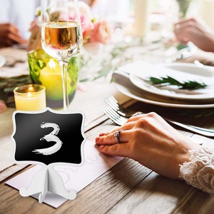 25 Gói Bảng Hiệu Bảng Phấn Mini Có Giá Đỡ, Hình Chữ Nhật Bằng Gỗ Bảng Phấn Nhỏ Cho Nhãn Thực Phẩm, Số Bàn, Đám Cưới - Product Image 6