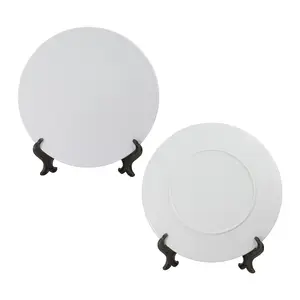 8 дюймов, белая круглая меламиновая 3D обеденная тарелка с сублимационным покрытием