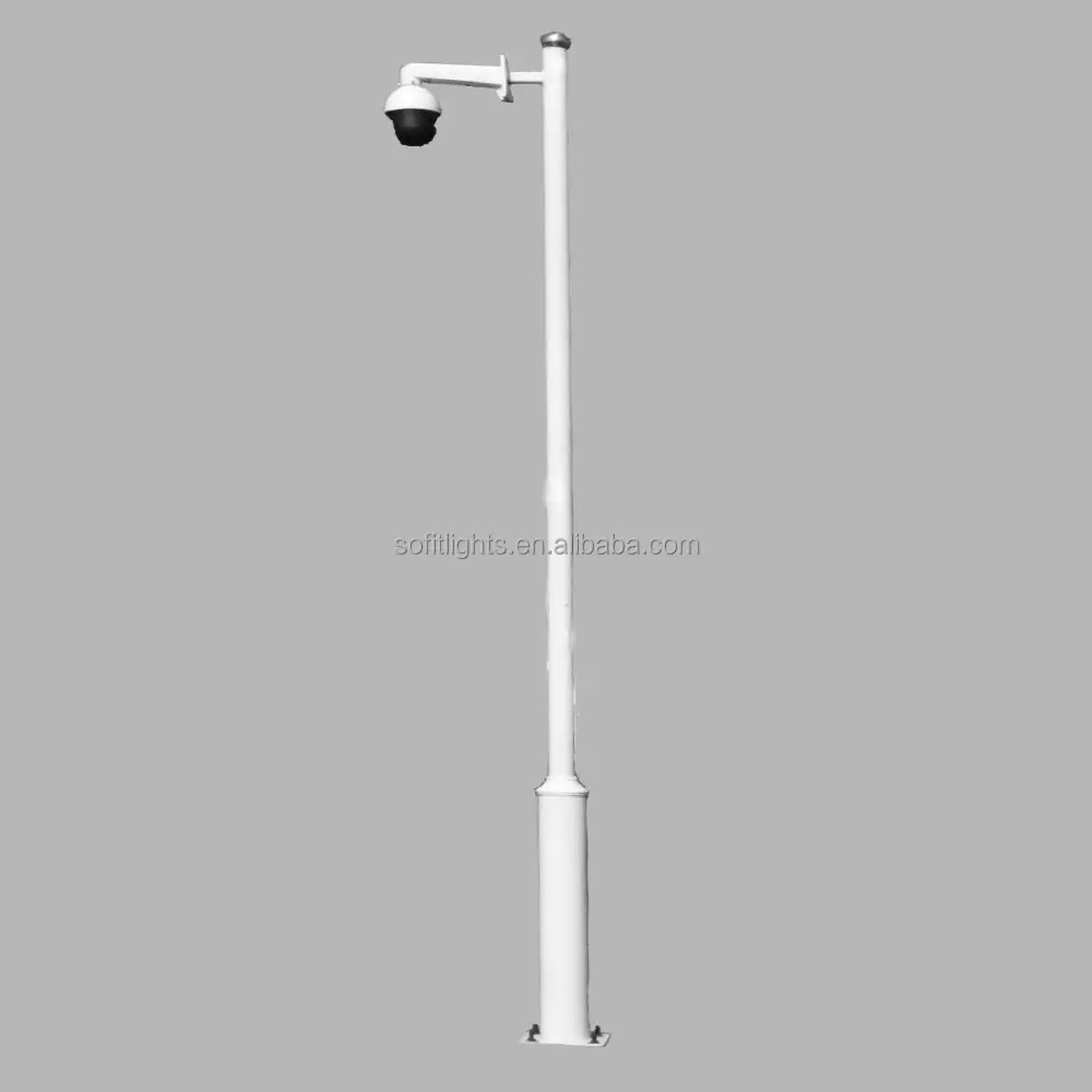 Gegalvaniseerd Q235 Staal Tubular Elektrische 5 Meter Cctv Camera Pole Prijs