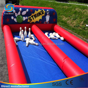 Alta calidad al aire libre inflable callejón bolos carril doble para la venta - Product Image 1