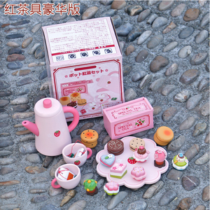 Girls Cooking <strong>Toy</strong> High Tea Set Cake Tea Cup <strong>Ice</strong> <strong>Cream</strong> Set pink Play <strong>Wooden</strong> <strong>Toy</strong> - Product Image 6