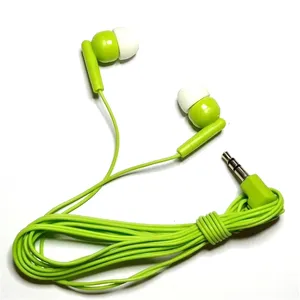 Goedkope prijs wired kleurrijke 3.5mm hoofdtelefoon promotionele oortelefoon met draad voor iPhone voor Samsung
