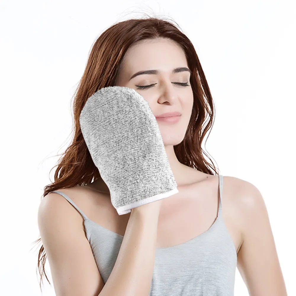 Sunland Bamboo Charcoal Makeup Remover Towel Gloves