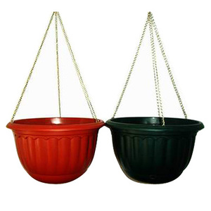 Different size Hanging plastic basket lightweight suspension plant pots balcony round planter oot supplier