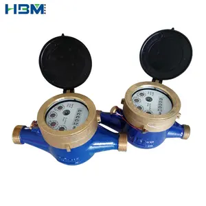 20mm domestic water meter 4 20ma output flow meter Brass material body 15mm water resource management