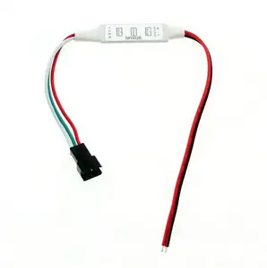 Mini controlador rgb dc 5v 3 chaves, para pixel led sw2811 sw2818