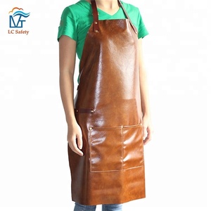 Logotipo personalizado <span class=keywords><strong>de</strong></span> la vaca <span class=keywords><strong>de</strong></span> cuero <span class=keywords><strong>de</strong></span> grano Barista Barber corte delantal - Product Image 1
