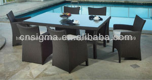 2015 al aire libre <span class=keywords><strong>muebles</strong></span> de mimbre todos- el tiempo español sillas mesa de comedor - Product Image 1