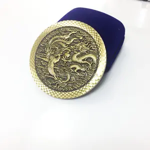 2018 Werbe geschenk benutzer definierte Metall Herausforderung Münzen im chinesischen Stil/3D-Herausforderung Münzen Hersteller/Gravierte Messing münze mit Drachen