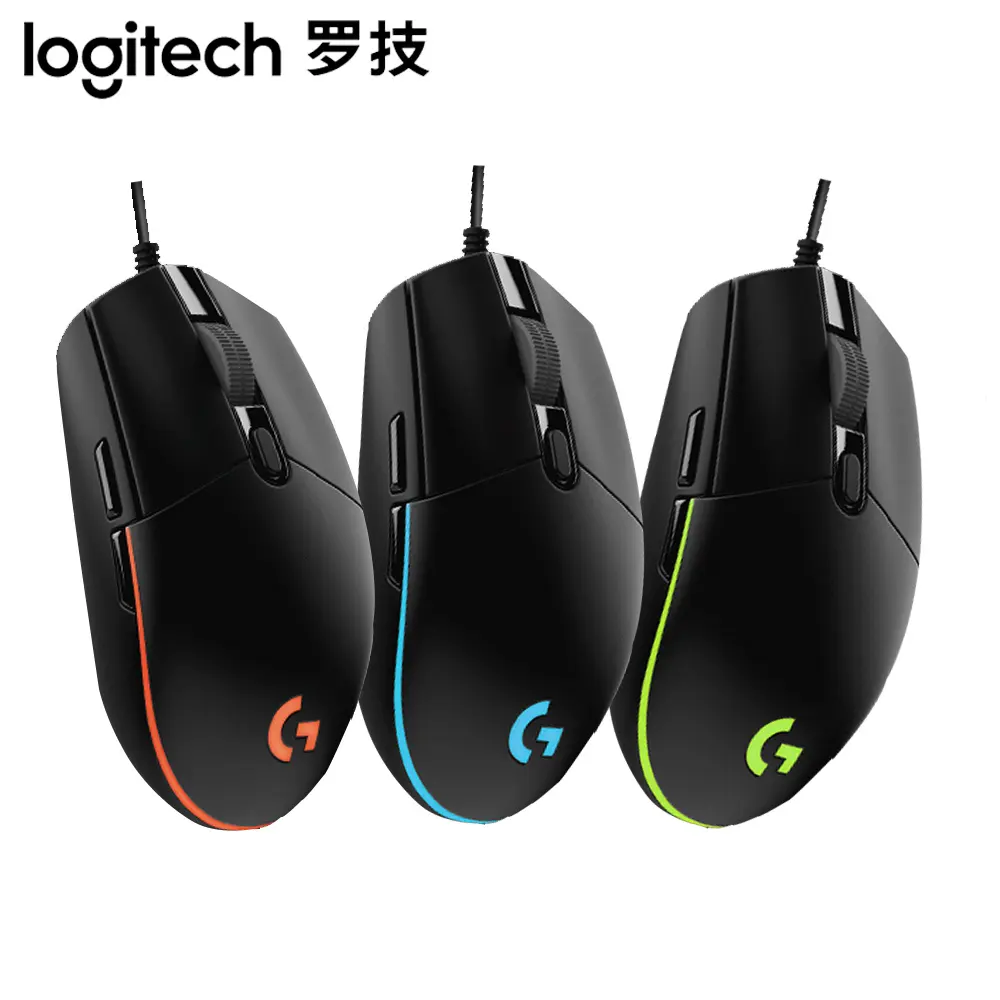 Светящаяся мышь Logitech G102 G Pro Gaming FPS с усовершенствованным игровым датчиком для конкурентоспособной игровой мыши