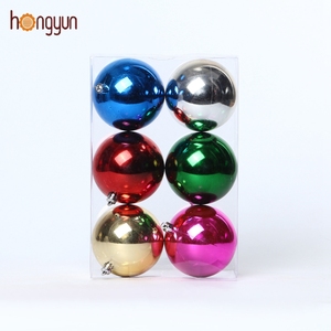 6 PCS 60mm 80mm Kerst Plastic Ornamenten Ballen Nieuwjaar Boom Bal - Product Image 2