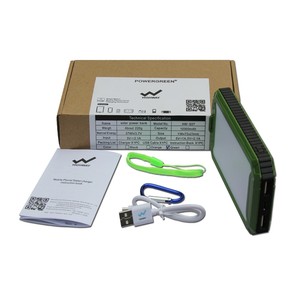 Alta Capacidad Dual usb puerto <span class=keywords><strong>5</strong></span> V entrada solar power Bank 10000 mAh con luz LED para camping al aire libre emergencia - Product Image 6