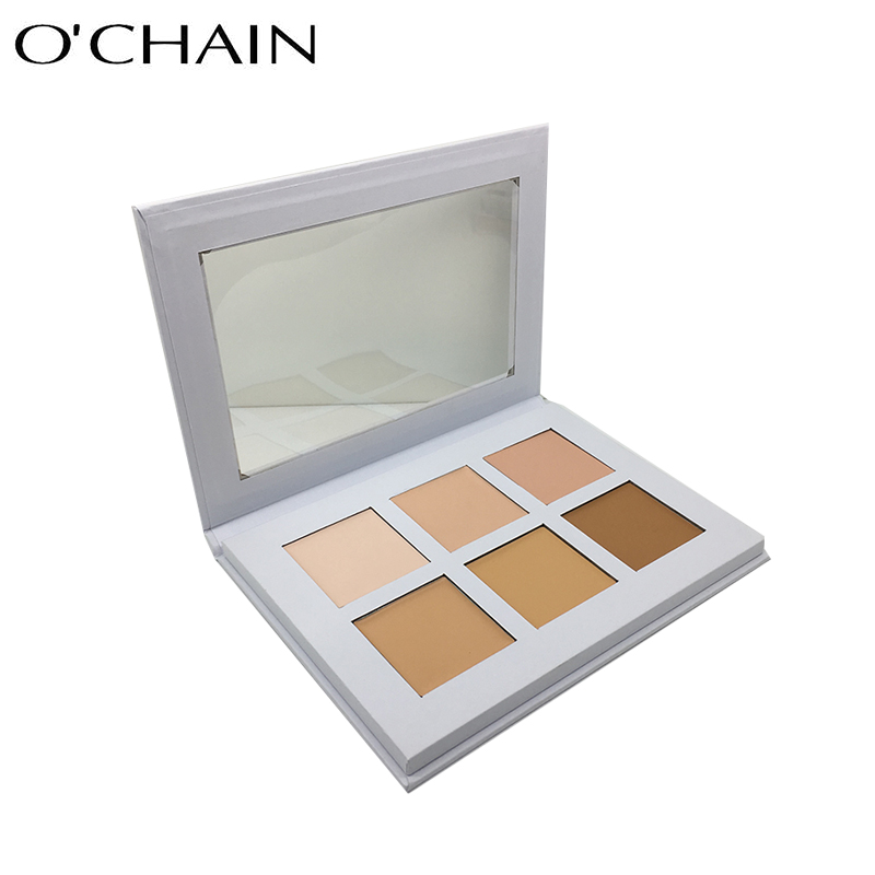 Профессиональный солнцезащитный крем 6 видов цветов Квадратные Картонные корректор Палитра