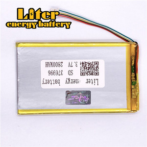 Socket 1.0-5 P 376996 2800 mah 3.7 V rechargeable flat pure 3.7 v lipo lithium battery for mosquito lamp - Product Image 3