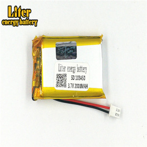 Plug 2.5-2 P 103450 Lithium battery 2000 mah Rechargeable Li Polymer Battery PL LiPo battery with wire - Product Image 2