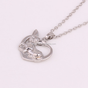 Colliers à pendentif en alliage métallique pour chien, <span class=keywords><strong>Chihuahua</strong></span>, animal, nouvelle mode, bijoux en forme de cœur pour amoureux de chien - Product Image 5